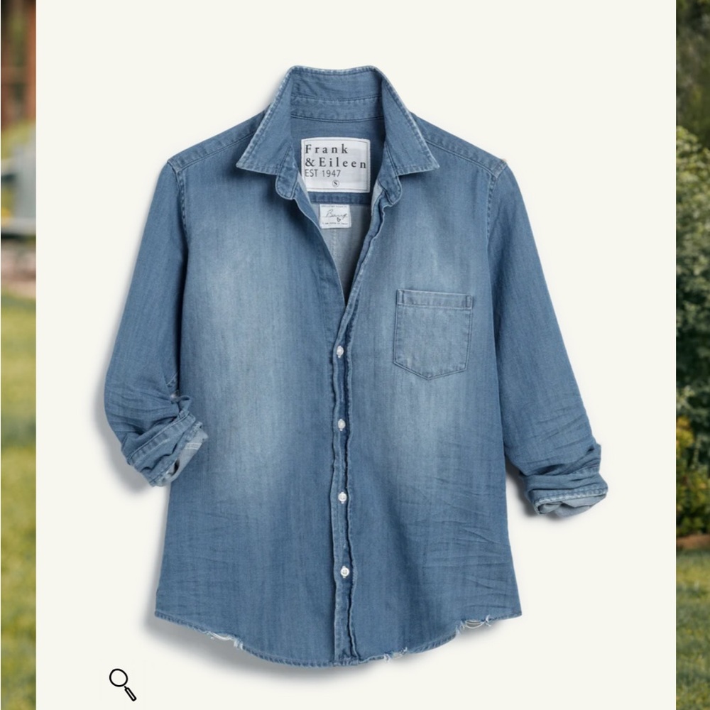 NWT Frank & Eileen Barry denim shirt; size large